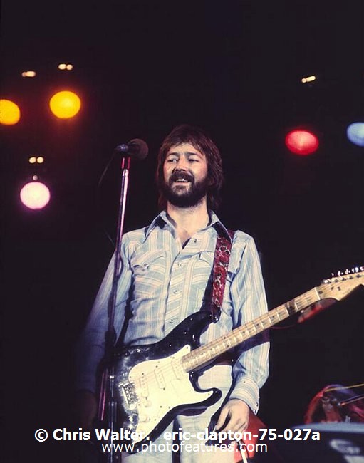 Photo of Eric Clapton for media use , reference; eric-clapton-75-027a,www.photofeatures.com