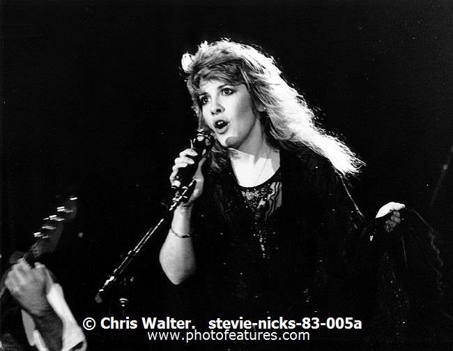 Photo of Fleetwood Mac for media use , reference; stevie-nicks-83-005a,www.photofeatures.com