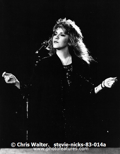 Photo of Fleetwood Mac for media use , reference; stevie-nicks-83-014a,www.photofeatures.com