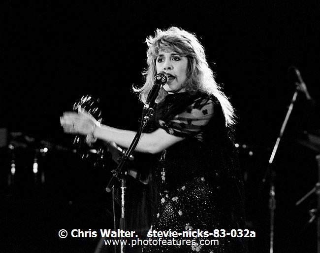 Photo of Fleetwood Mac for media use , reference; stevie-nicks-83-032a,www.photofeatures.com