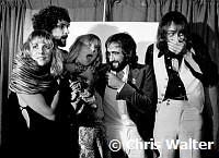 Fleetwood Mac 1977 at LA Rock Awards. Stevie Nicks, Lindsey Buckingham, Christine McVie, John McVie and Mick Fleetwood