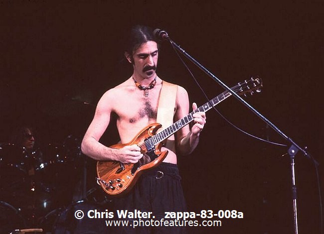 Photo of Frank Zappa for media use , reference; zappa-83-008a,www.photofeatures.com