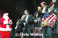Tommy Shaw, Glen Campbell, Alice Cooper and Ted Nugent at Alice Cooper's Christmas Pudding show for his Solid Rock Foundation Charity at Dodge Theatre in Phoenix, Arizona, December 18th 2004. Photo by Chris Walter/Photofeatures.