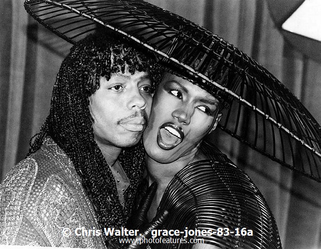 Photo of Grace Jones for media use , reference; grace-jones-83-16a,www.photofeatures.com