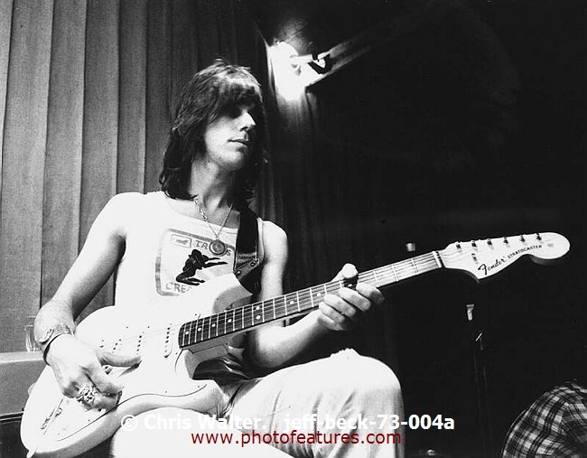 Photo of Jeff Beck for media use , reference; jeff-beck-73-004a,www.photofeatures.com