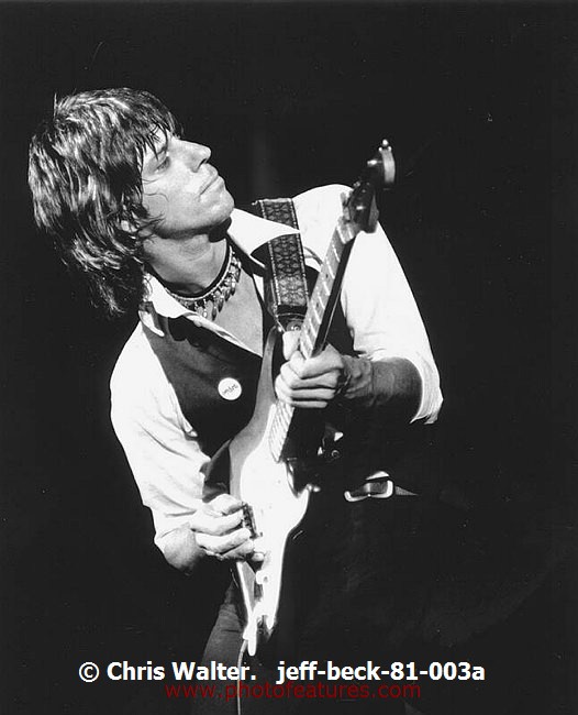 Photo of Jeff Beck for media use , reference; jeff-beck-81-003a,www.photofeatures.com