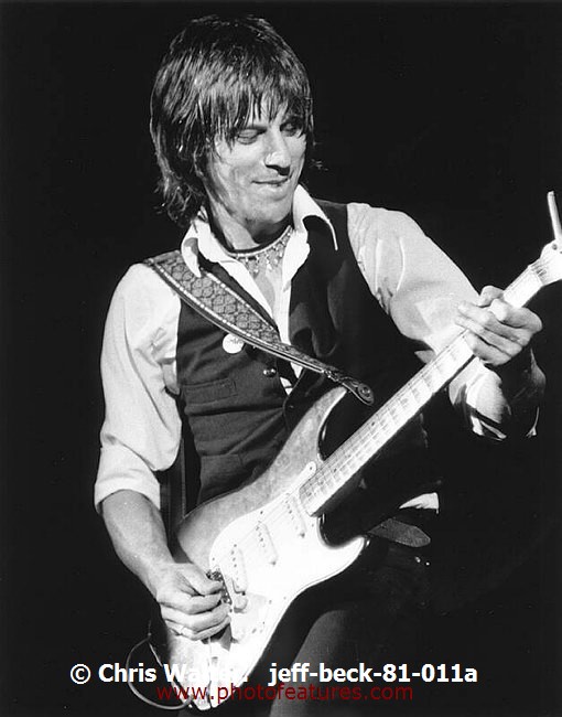 Photo of Jeff Beck for media use , reference; jeff-beck-81-011a,www.photofeatures.com