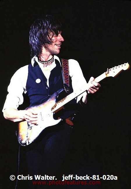 Photo of Jeff Beck for media use , reference; jeff-beck-81-020a,www.photofeatures.com