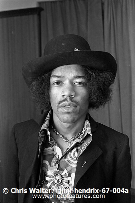 Photo of Jimi Hendrix for media use , reference; jimi-hendrix-67-004a,www.photofeatures.com