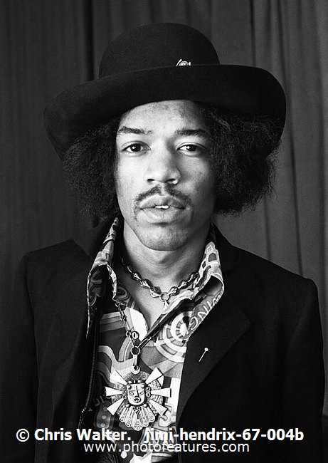 Photo of Jimi Hendrix for media use , reference; jimi-hendrix-67-004b,www.photofeatures.com