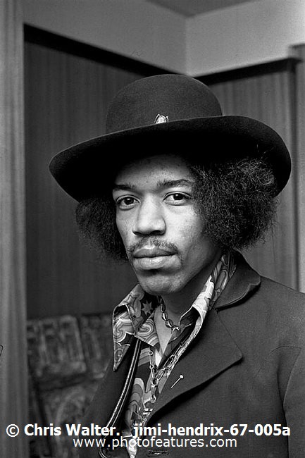 Photo of Jimi Hendrix for media use , reference; jimi-hendrix-67-005a,www.photofeatures.com