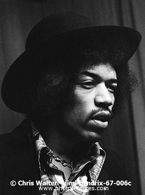 Photo of Jimi Hendrix for media use , reference; jimi-hendrix-67-006c,www.photofeatures.com