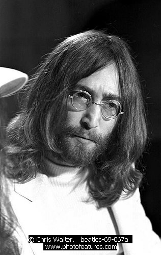 Photo of John Lennon by Chris Walter , reference; beatles-69-067a,www.photofeatures.com