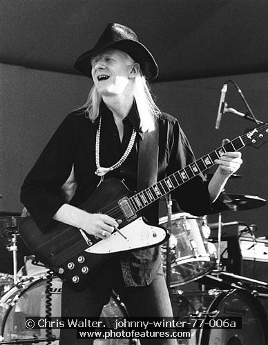 Photo of Johnny Winter for media use , reference; johnny-winter-77-006a,www.photofeatures.com