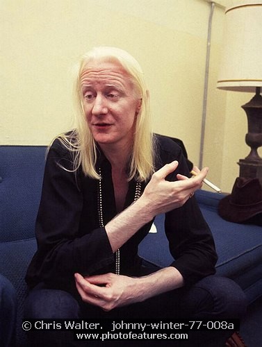 Photo of Johnny Winter for media use , reference; johnny-winter-77-008a,www.photofeatures.com