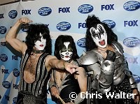 Kiss - Paul Stanley, Eric Singer and Gene Simmons  at the 2009 American Idol Finale at the Nokia Theatre in Los Angeles, May 20th 2009.<br>Photo by Chris Walter/Photofeatures
