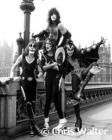 Kiss 1976 Peter Criss, Paul Stanley, Ace Frehley and Gene Simmons in London<br><br> Chris Walter<br><br>