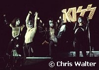 Kiss 1976 Paul Stanley, Peter Criss, Gene Simmons and Ace Frehley  in London<br> Chris Walter<br>