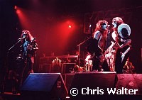 Kiss 1976 Gene Simmons, Paul Stanley and Ace Frehley in London