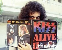 Kiss 1978 Gene Simmons promotes the second Kiss Alive<br> Chris Walter<br>