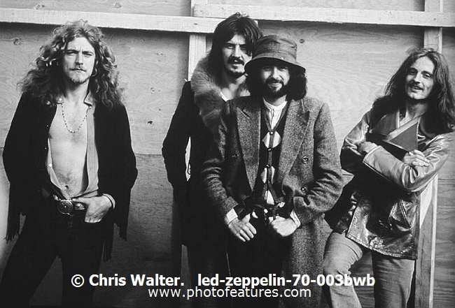 Photo of Led Zeppelin for media use , reference; led-zeppelin-70-003bwb,www.photofeatures.com
