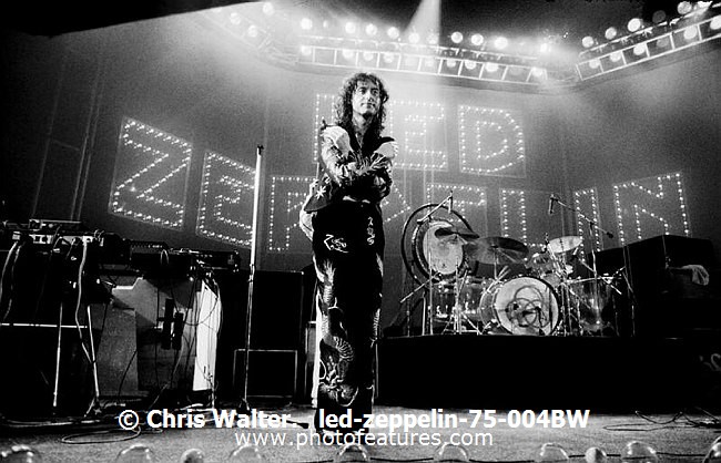 Photo of Led Zeppelin for media use , reference; led-zeppelin-75-004BW,www.photofeatures.com