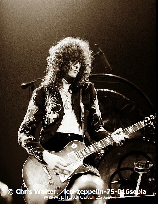 Photo of Led Zeppelin for media use , reference; led-zeppelin-75-016sepia,www.photofeatures.com