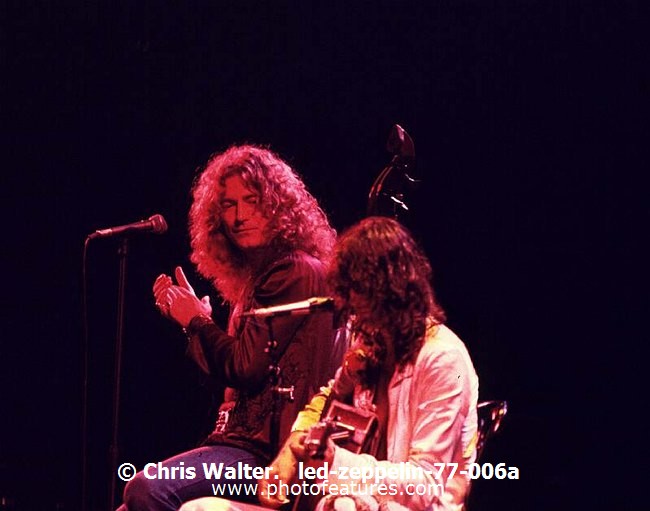 Photo of Led Zeppelin for media use , reference; led-zeppelin-77-006a,www.photofeatures.com