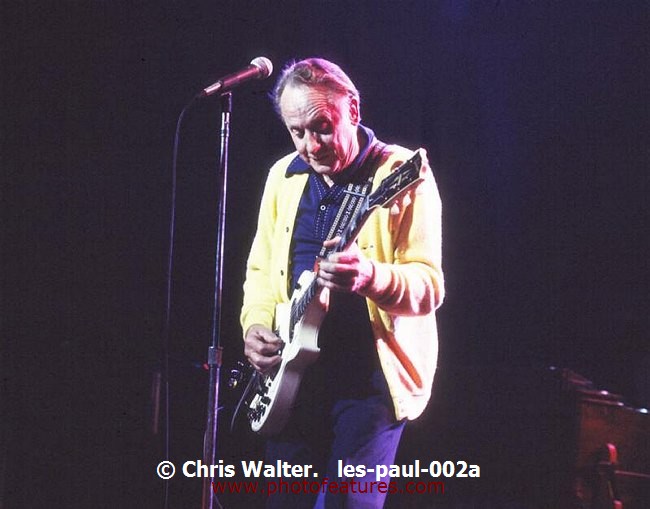 Photo of Les Paul for media use , reference; les-paul-002a,www.photofeatures.com