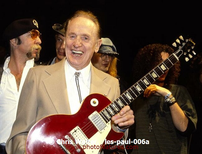 Photo of Les Paul for media use , reference; les-paul-006a,www.photofeatures.com