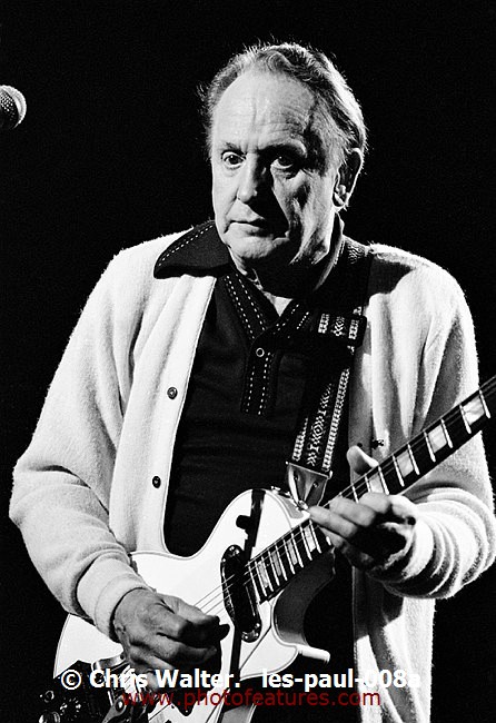 Photo of Les Paul for media use , reference; les-paul-008a,www.photofeatures.com