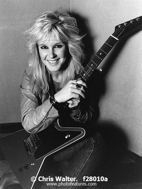 Photo of Lita Ford for media use , reference; f28010a,www.photofeatures.com
