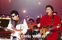 Los Lobos 1985 Cesar Rosas andDavid Hidalgo on American Bandstand<br> Chris Walter