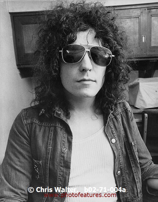 Photo of Marc Bolan for media use , reference; b02-71-004a,www.photofeatures.com