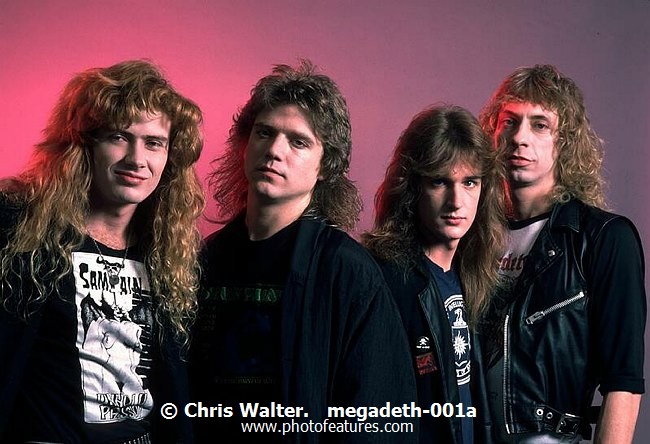 Photo of Megadeth for media use , reference; megadeth-001a,www.photofeatures.com