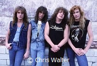 Megadeth 1987 David Ellefson, Jeff Young, Chuck Behler and Dave Mustaine<br><br> Chris Walter<br><br>