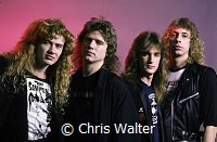 Megadeth 1986 Dave Mustaine, Chris Poland, David Ellefson and Gar Samuelson<br> Chris Walter