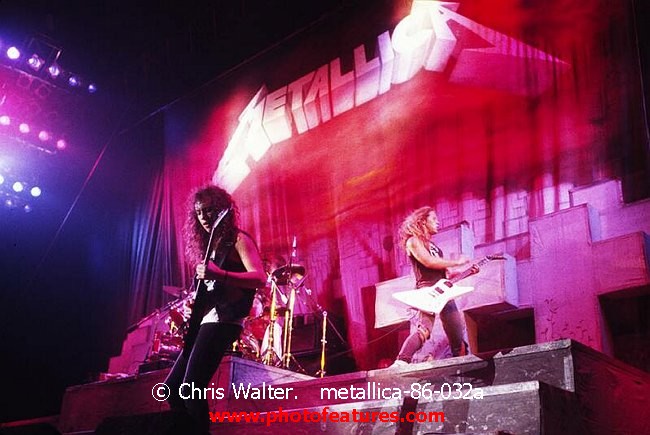 Photo of Metallica for media use , reference; metallica-86-032a,www.photofeatures.com