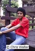 Michael Jackson 1981 at his Encino home.<br> Chris Walter<br>