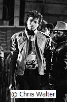 Michael Jackson 1983 during filming of the 'Beat It' video.<br> Chris Walter<br>