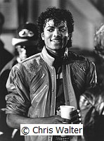 Michael Jackson 1983 during 'Beat It' filming.<br> Chris Walter<br>