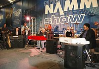 Jeff Lorber, David Benoit and George Duke play new Rhodes keyboards at NAMM Show tribute to Harold Rhodes January 18th 2007<br>Photo by Chris Walter/Photofeatures