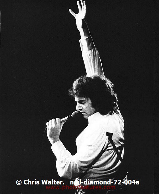 Photo of Neil Diamond for media use , reference; neil-diamond-72-004a,www.photofeatures.com