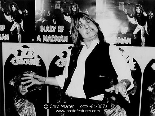 Photo of Ozzy Osbourne for media use , reference; ozzy-81-007a,www.photofeatures.com
