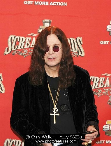 Photo of Ozzy Osbourne for media use , reference; ozzy-9823a,www.photofeatures.com