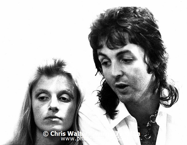 Photo of Wings Paul McCartney and Linda McCartney for media use , reference; wings-73-011a,www.photofeatures.com