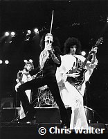 Queen 1975 John deacon, Freddie Mercury and Brian May<br> Chris Walter<br>