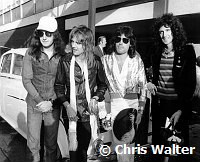 Queen 1975 John Deacon, Roger Taylor, Freddie Mercury and Brian May<br> Chris Walter<br>