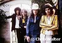 Queen 1975 Brian May, Roger Taylor, John Deacon and Freddie Mercury<br> Chris Walter<br>