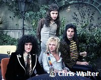 Queen 1976 Brian May, John Deacon, Roger Taylor and Freddie Mercury